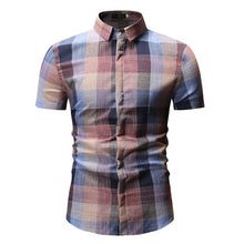 Load image into Gallery viewer, 2019 Mens Shirt New Fashion Hot Summer Casual Men's Plaid Casual Button Down Long Sleeve Shirt Top Blouse 40