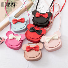 Load image into Gallery viewer, Monsisy 2020 Girl Coin Purse Handbag Children Wallet Small Coin Box Bag Cute Mouse Bow Kid Money Bag Baby Shoulder Bag Purse