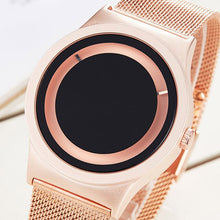 Load image into Gallery viewer, Creative Couple Watch Men Women Personality Minimalist Unique Turntable Dial Watch Casual Steel Black Gold Male Quartz Wristatch