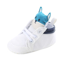 Load image into Gallery viewer, Baby Autumn Shoes Kid Boy Girl Fox Head Lace Cotton Cloth First Walker Anti-slip Soft Sole Toddler Sneaker 1 Pair