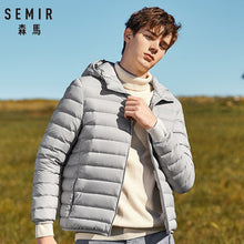 Load image into Gallery viewer, SEMIR brand men down jacket casual fashion winter jacket for men Hooded windbreaker white duck coat male outwear clothing