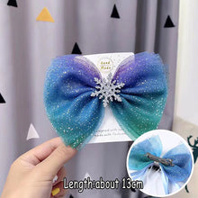 Load image into Gallery viewer, M MISM Christmas Snowflake Hair Accessories Crystal Hair Clips for Women Winter Hair Ties Girls Hairpins Blue Hair Scrunchies