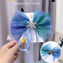 Load image into Gallery viewer, M MISM Christmas Snowflake Hair Accessories Crystal Hair Clips for Women Winter Hair Ties Girls Hairpins Blue Hair Scrunchies