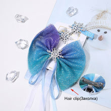 Load image into Gallery viewer, M MISM Christmas Snowflake Hair Accessories Crystal Hair Clips for Women Winter Hair Ties Girls Hairpins Blue Hair Scrunchies