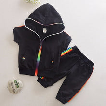 Load image into Gallery viewer, 2020 Spring Baby Casual Tracksuit Children Boy Girl Cotton Zipper Jacket Pants 2Pcs/Sets Kids Leisure Sport Suit Infant Clothing