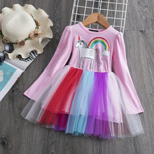 Load image into Gallery viewer, Children Formal Clothes Kids Fluffy Cake Smash Dress Girls Clothes For Christmas Halloween Birthday Costume Tutu Lace Outfits 8T