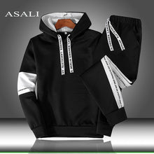 Load image into Gallery viewer, Sets Tracksuit Men Autumn Winter Hooded Sweatshirt Drawstring Outfit Sportswear 2019 Male Suit Pullover Two Piece Set Casual