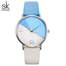 Load image into Gallery viewer, Shengke Women's Watches Fashion Leather Wrist Watch Vintage Ladies Watch Irregular Clock Mujer Bayan Kol Saati Montre Feminino