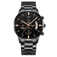 Load image into Gallery viewer, NIBOSI Mens Watches Luxury Top Brand Gold Watch Men Relogio Masculino Automatic Date Watch Quartz Luminous Calendar Wristwatch