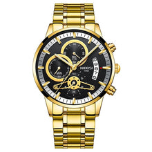 Load image into Gallery viewer, NIBOSI Mens Watches Luxury Top Brand Gold Watch Men Relogio Masculino Automatic Date Watch Quartz Luminous Calendar Wristwatch