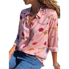 Load image into Gallery viewer, Women Blouses 2020 Fashion Long Sleeve Turn Down Collar Office Shirt Leisure Blouse Shirt Casual Tops Plus Size Blusas Femininas