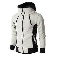 Load image into Gallery viewer, 2019 Zipper Men Jackets Autumn Winter Casual Fleece Coats Bomber Jacket Scarf Collar Fashion Hooded Male Outwear Slim Fit Hoody