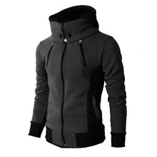 Load image into Gallery viewer, 2019 Zipper Men Jackets Autumn Winter Casual Fleece Coats Bomber Jacket Scarf Collar Fashion Hooded Male Outwear Slim Fit Hoody