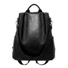 Load image into Gallery viewer, Female anti-theft backpack classic PU leather solid color backpack canta fashion shoulder bag