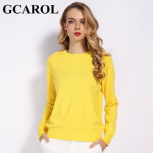 Load image into Gallery viewer, GCAROL 2019 Fall Winter Candy Knit Jumper Women 30% Wool Sweater Soft Stretch OL Render Knit Pullover Knitwear S-3XL