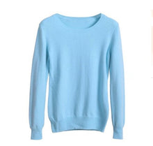 Load image into Gallery viewer, GCAROL 2019 Fall Winter Candy Knit Jumper Women 30% Wool Sweater Soft Stretch OL Render Knit Pullover Knitwear S-3XL