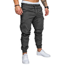 Load image into Gallery viewer, ASALI Solid Sweatpants Men Joggers Multi-pocket Pants Autunm 2019 New Fashion Long Trousers Male Elastic Waist Men's Sportswear