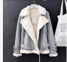 Load image into Gallery viewer, Yuxinfeng Winter Suede Lambs Wool Jacket Female High Streetwear Casual Plus Cashmere Thicken Warm Long Sleeve Fur Suede Coats