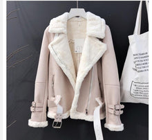 Load image into Gallery viewer, Yuxinfeng Winter Suede Lambs Wool Jacket Female High Streetwear Casual Plus Cashmere Thicken Warm Long Sleeve Fur Suede Coats