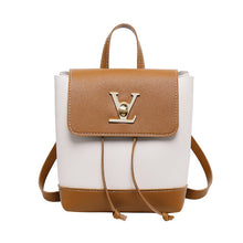 Load image into Gallery viewer, LISM Ladies bag fashion contrast color lock small backpack mini slung ladies shoulder bag shoulder bag mobile phone bag