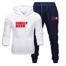 Load image into Gallery viewer, Tracksuit Fashion GORILLA WEAR Sportswear Two Piece Sets All Cotton Fleece Thick hoodie+Pants Sporting Suit