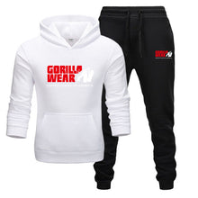 Load image into Gallery viewer, Tracksuit Fashion GORILLA WEAR Sportswear Two Piece Sets All Cotton Fleece Thick hoodie+Pants Sporting Suit
