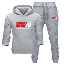 Load image into Gallery viewer, Tracksuit Fashion GORILLA WEAR Sportswear Two Piece Sets All Cotton Fleece Thick hoodie+Pants Sporting Suit