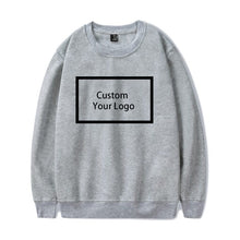 Load image into Gallery viewer, WAMNI Customized logo Print Hoodies wholesale Sweatshirts Cotton Hoodies Unisex DIY Logo Streetwear Drop Shipping clothing