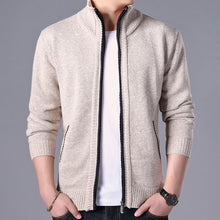 Load image into Gallery viewer, Cardigan Homme Sweaters Winter Mens clothes Solid Male Autumn Fashion Fit Thick Slim Keep Warm Men Solid Smart Casual Sweaters