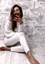 Load image into Gallery viewer, Ohvera Knitted 2 Piece Set Women Long Sleeve Crop Tops And Long Pants Sexy 2018 Winter Sweater Two Piece Set Outfits