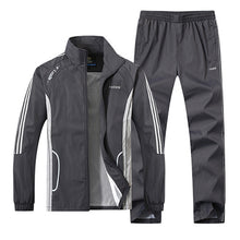 Load image into Gallery viewer, New Men's Set Spring Autumn Men Sportswear 2 Piece Set Sporting Suit Jacket+Pant Sweatsuit Male Clothing Tracksuit Size L-5XL