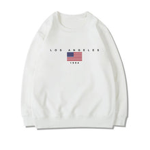 Load image into Gallery viewer, USA Letter print New women fashion Long Sleeve Hoodie Sweatshirt Harajuku Jumper Hooded Pullover Casual Loose White chic Tops