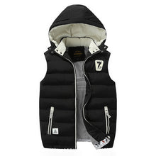 Load image into Gallery viewer, Men's Vest Winter Down Vest Casual Waistcoat Men's Sleeveless Jacket Plus Size 5XL Warm Men's Vest Overcoats Hat Detachable New