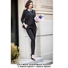 Load image into Gallery viewer, Blazer and Skirt Set with Pockets Elegant Slim Fit Blazer+Skirt 2 Pieces Formal Career Skirt Suits Office Clothes 889820