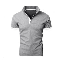 Load image into Gallery viewer, Summer short Sleeve Polo Shirt men Turn-over Collar fashion casual Slim Breathable Solid Color Business men's polo shirt
