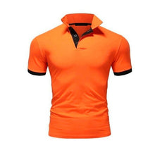 Load image into Gallery viewer, Summer short Sleeve Polo Shirt men Turn-over Collar fashion casual Slim Breathable Solid Color Business men's polo shirt