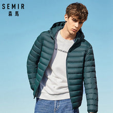 Load image into Gallery viewer, SEMIR brand men down jacket casual fashion winter jacket for men Hooded windbreaker white duck coat male outwear clothing
