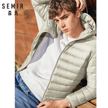 Load image into Gallery viewer, SEMIR brand men down jacket casual fashion winter jacket for men Hooded windbreaker white duck coat male outwear clothing