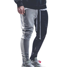 Load image into Gallery viewer, Mens Long Color Block Street Patchwork Zippers Elastic Casual Pencil Pants joggers pantalon homme streetwear hip hop Sweatpants