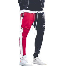 Load image into Gallery viewer, Mens Long Color Block Street Patchwork Zippers Elastic Casual Pencil Pants joggers pantalon homme streetwear hip hop Sweatpants