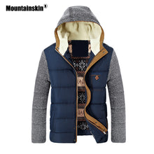 Load image into Gallery viewer, Mountainskin Winter Coat Men's Warm Parkas Thick Fleece Cotton Coats Slim Male Jackets Hooded Coat Mens Brand Clothing SA830