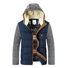 Load image into Gallery viewer, Mountainskin Winter Coat Men's Warm Parkas Thick Fleece Cotton Coats Slim Male Jackets Hooded Coat Mens Brand Clothing SA830