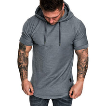 Load image into Gallery viewer, T Shirt Hoodie Slim Fit Casual Short Sleeve T Shirt Men 2019 Sport Summer Spring Large Size Casual Men's T-shirt Tops Tee 19APR2