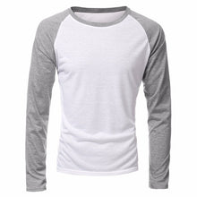 Load image into Gallery viewer, Spring Men's Long Sleeve T Shirt Patchwork O-neck Streetwear Baseball Casual T-shirts Fashion Men Tee Tops Plus Size 4XL 2019