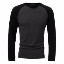 Load image into Gallery viewer, Spring Men's Long Sleeve T Shirt Patchwork O-neck Streetwear Baseball Casual T-shirts Fashion Men Tee Tops Plus Size 4XL 2019