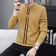 Load image into Gallery viewer, Spring and Autumn New men's printed long-sleeved T-shirt teen round neck bottom top fashion casual men's clothing