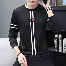 Load image into Gallery viewer, Spring and Autumn New men's printed long-sleeved T-shirt teen round neck bottom top fashion casual men's clothing
