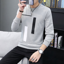 Load image into Gallery viewer, Spring and Autumn New men's printed long-sleeved T-shirt teen round neck bottom top fashion casual men's clothing