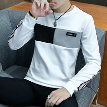 Load image into Gallery viewer, Spring and Autumn New men's printed long-sleeved T-shirt teen round neck bottom top fashion casual men's clothing