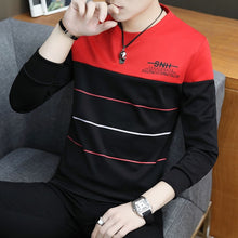 Load image into Gallery viewer, Spring and Autumn New men's printed long-sleeved T-shirt teen round neck bottom top fashion casual men's clothing